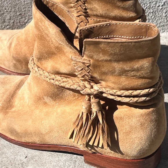 Frye Tina Whipstitch tassel ankle boots sz 8.5 - Picture 2 of 7